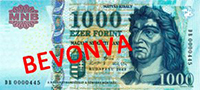 A képen egy 1000 forintos látható bevonva felirattal
