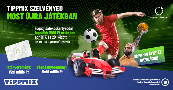 Tippmix szelvényed, most újra játékban